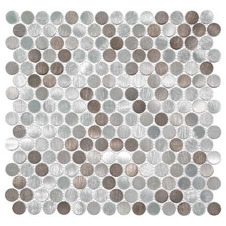 ANDOVA TILES ANDOVA TILES Orb 0.75" x 0.75" Metal Penny Round Mosaic Tile ANDORB251